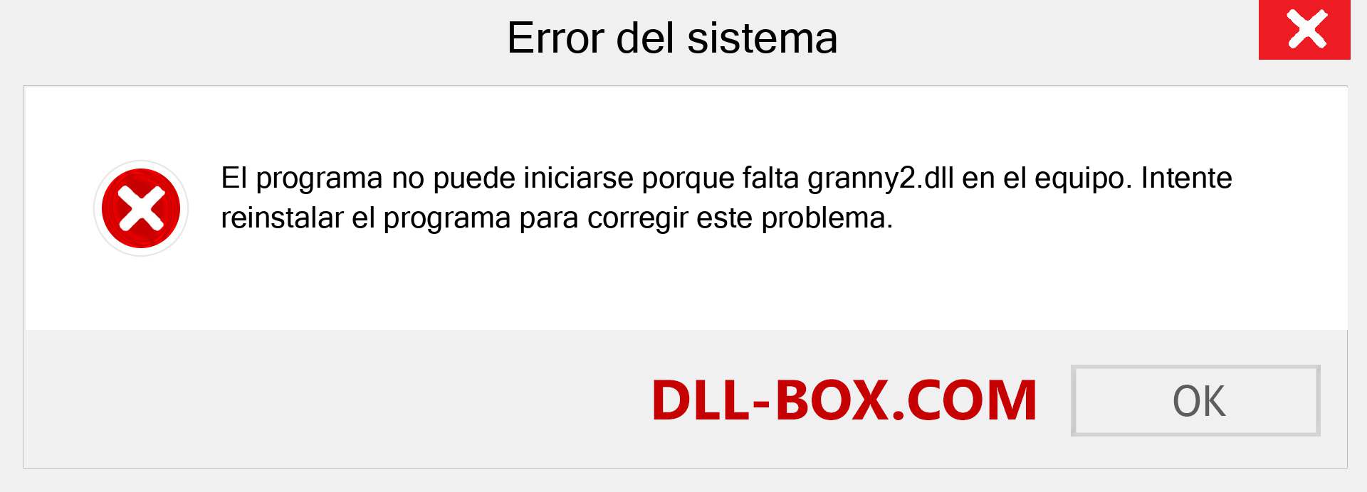 ¿Falta el archivo granny2.dll ?. Descargar para Windows 7, 8, 10 - Corregir granny2 dll Missing Error en Windows, fotos, imágenes